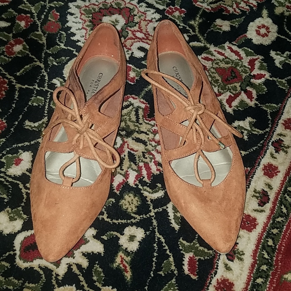 Beige flats